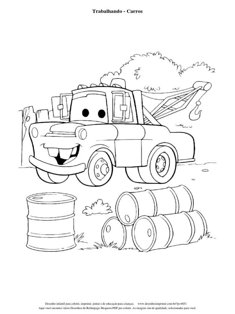 desenho do Relâmpago McQueen para colorir online