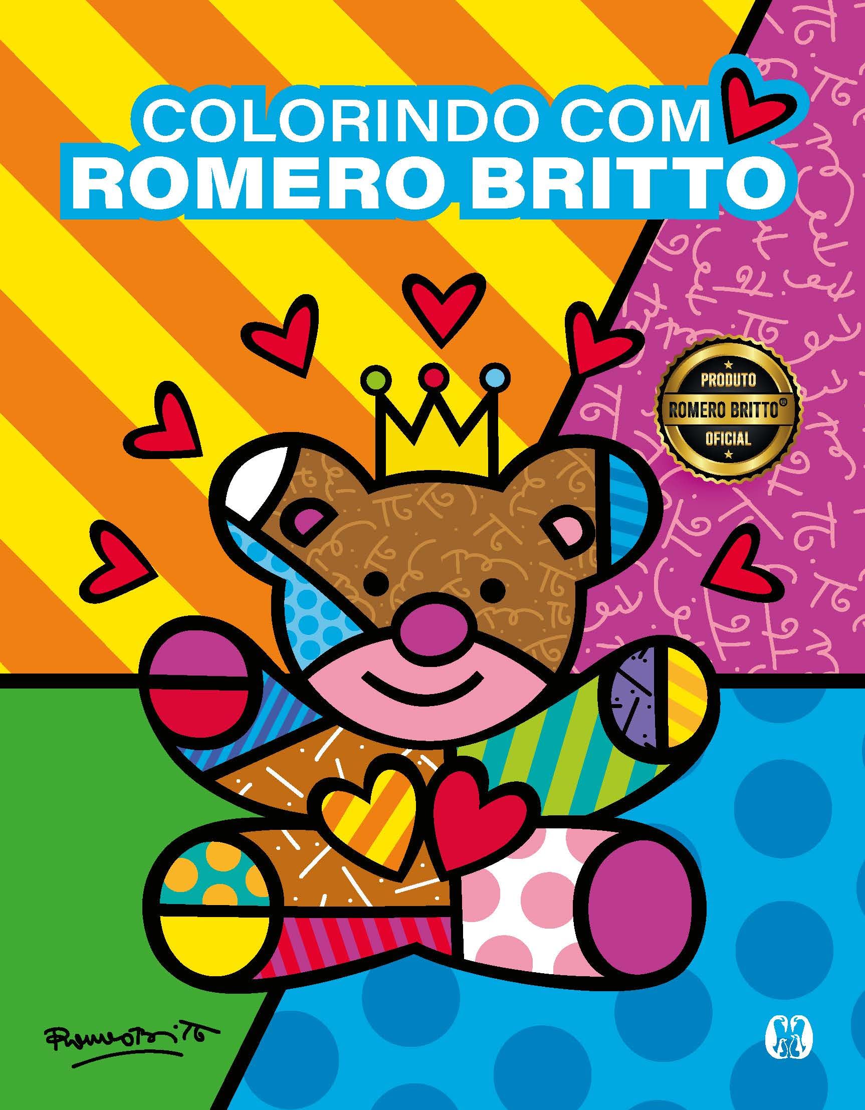 Pintura no estilo Romero Britto