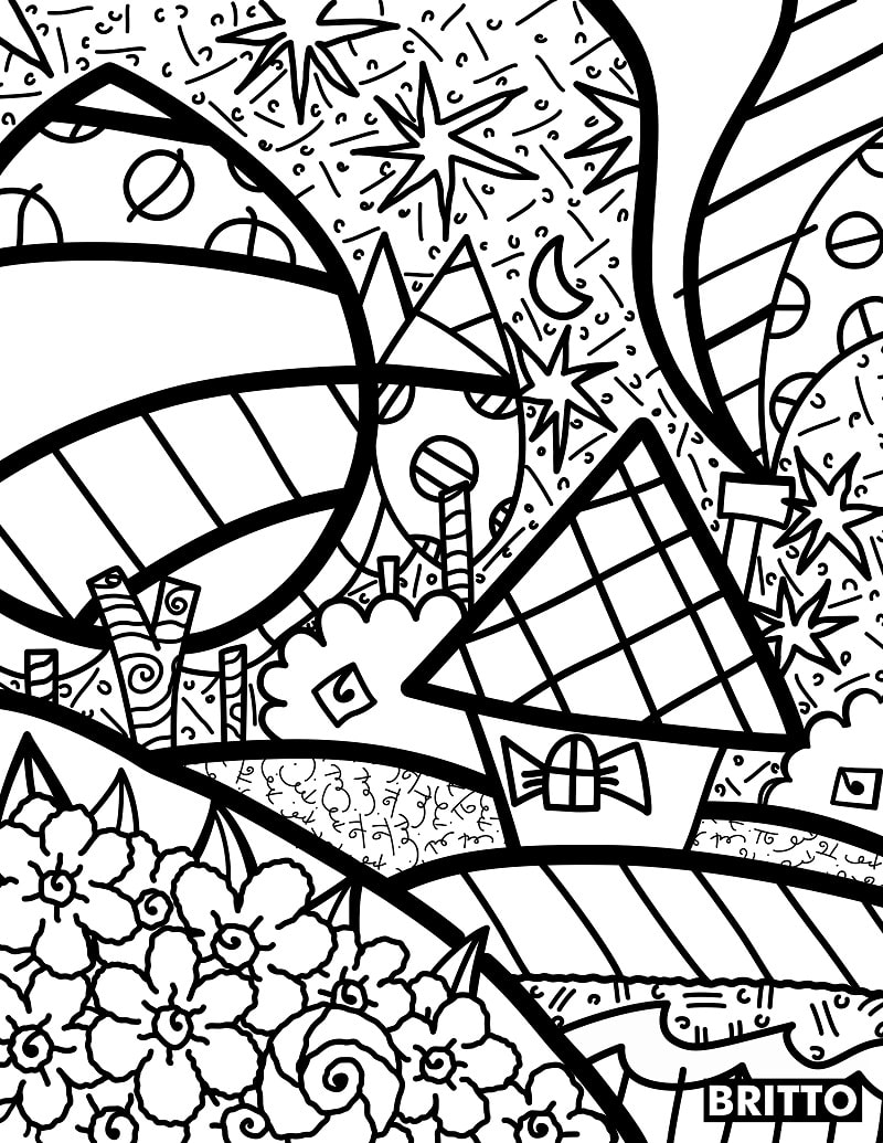 Livro de colorir Romero Britto PDF