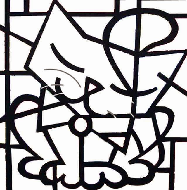 Desenho de coração Romero Britto para pintar