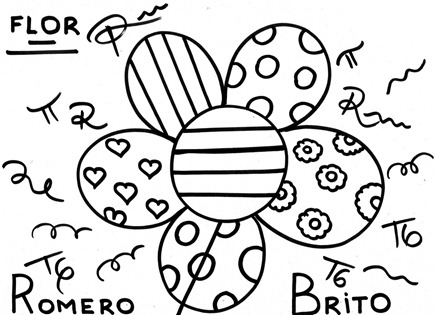 Atividades escolares de arte Romero Britto