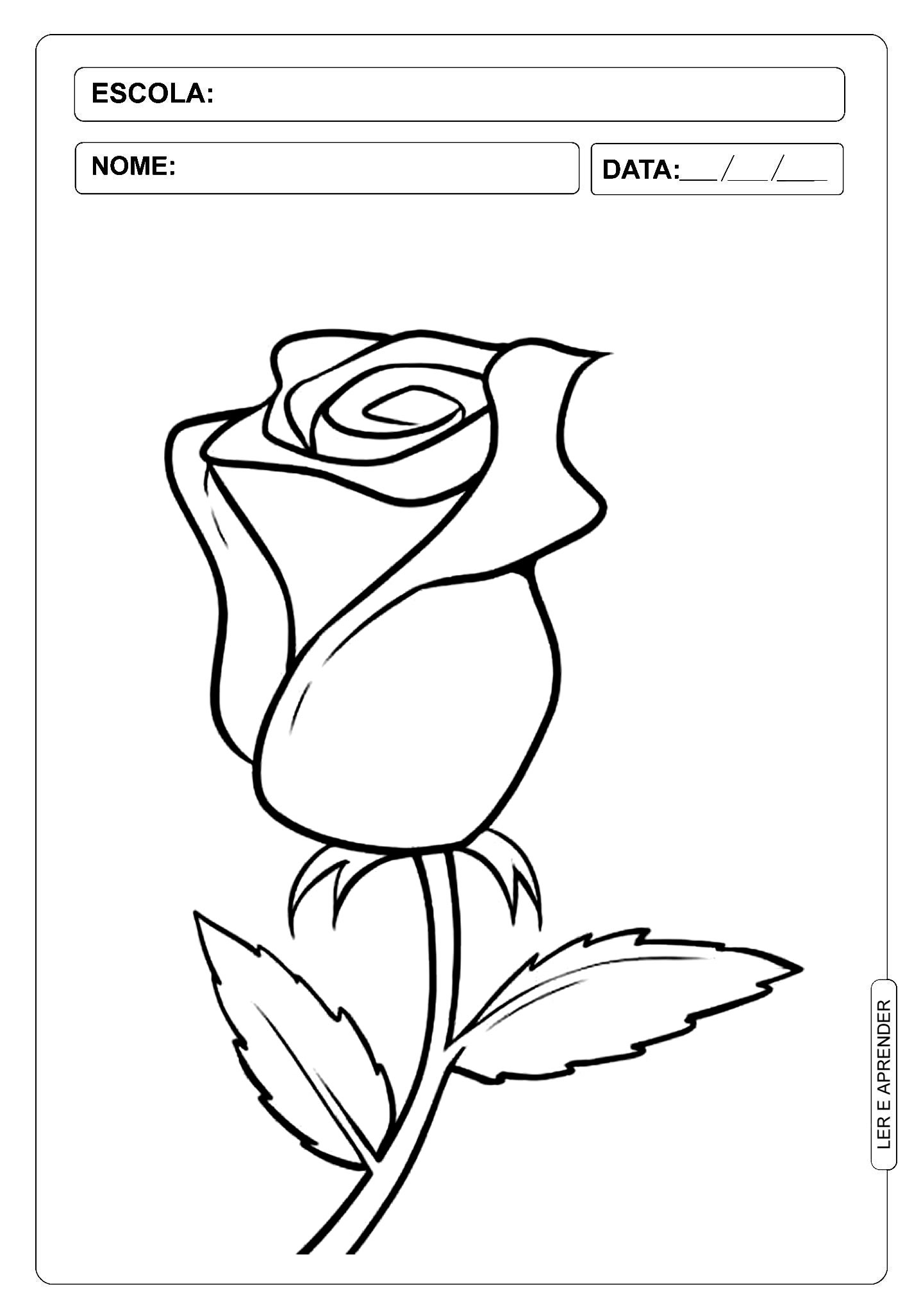 desenhos de rosas para imprimir