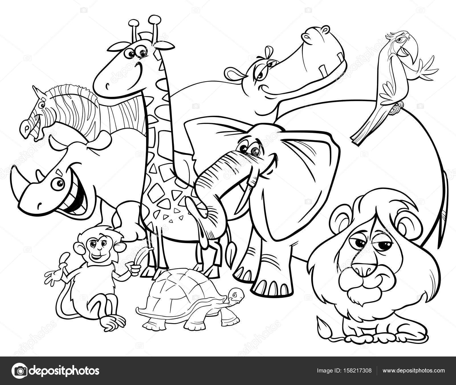 riscos de animais africanos para pintar