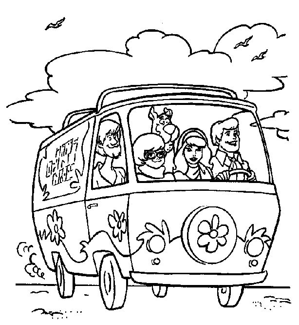 Scooby-Doo e a turma para colorir