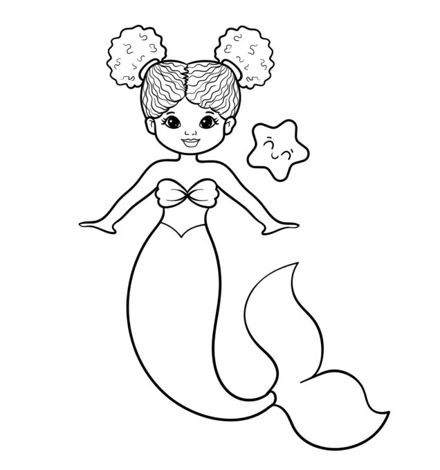 sereia desenho com castelo