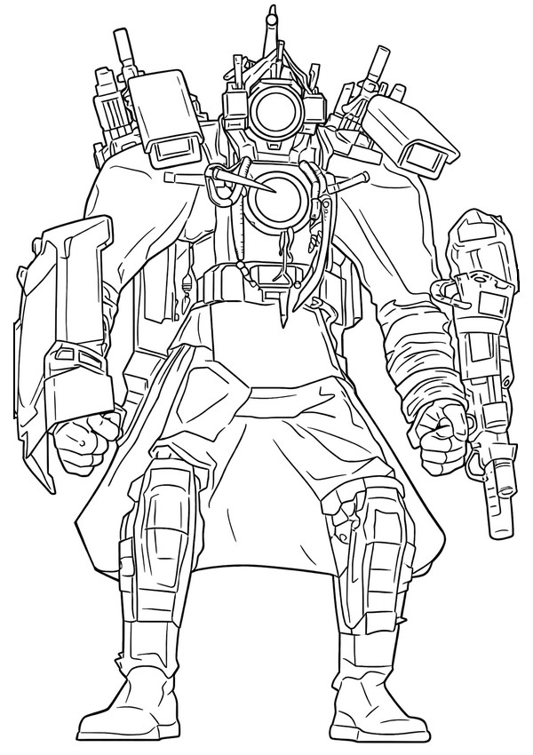 desenhos titan tv man para colorir
