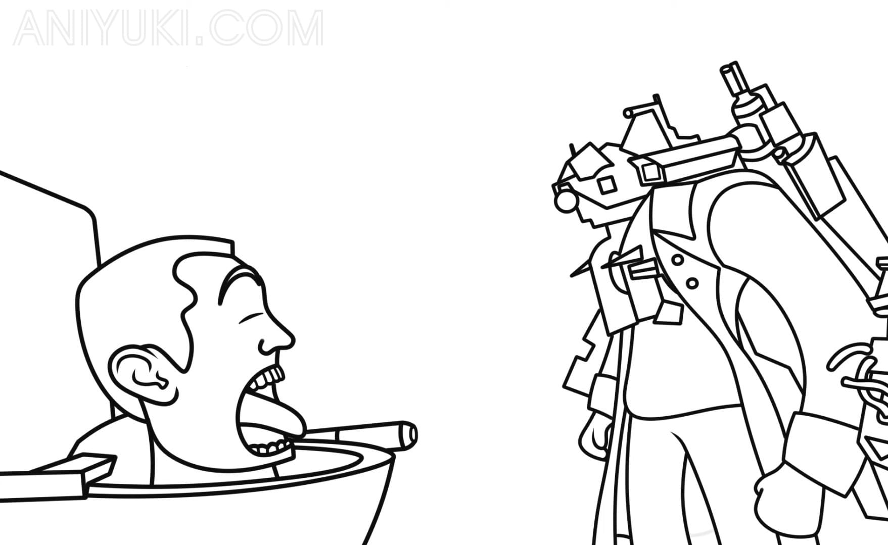skibidi toilet para pintar