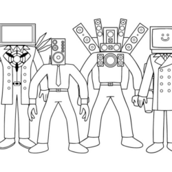 desenhos titan tv man para colorir