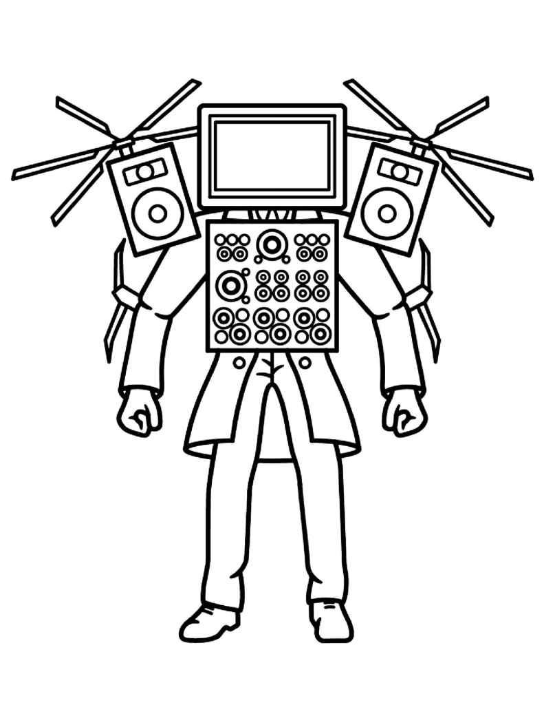 skibidi toilet coloring pages