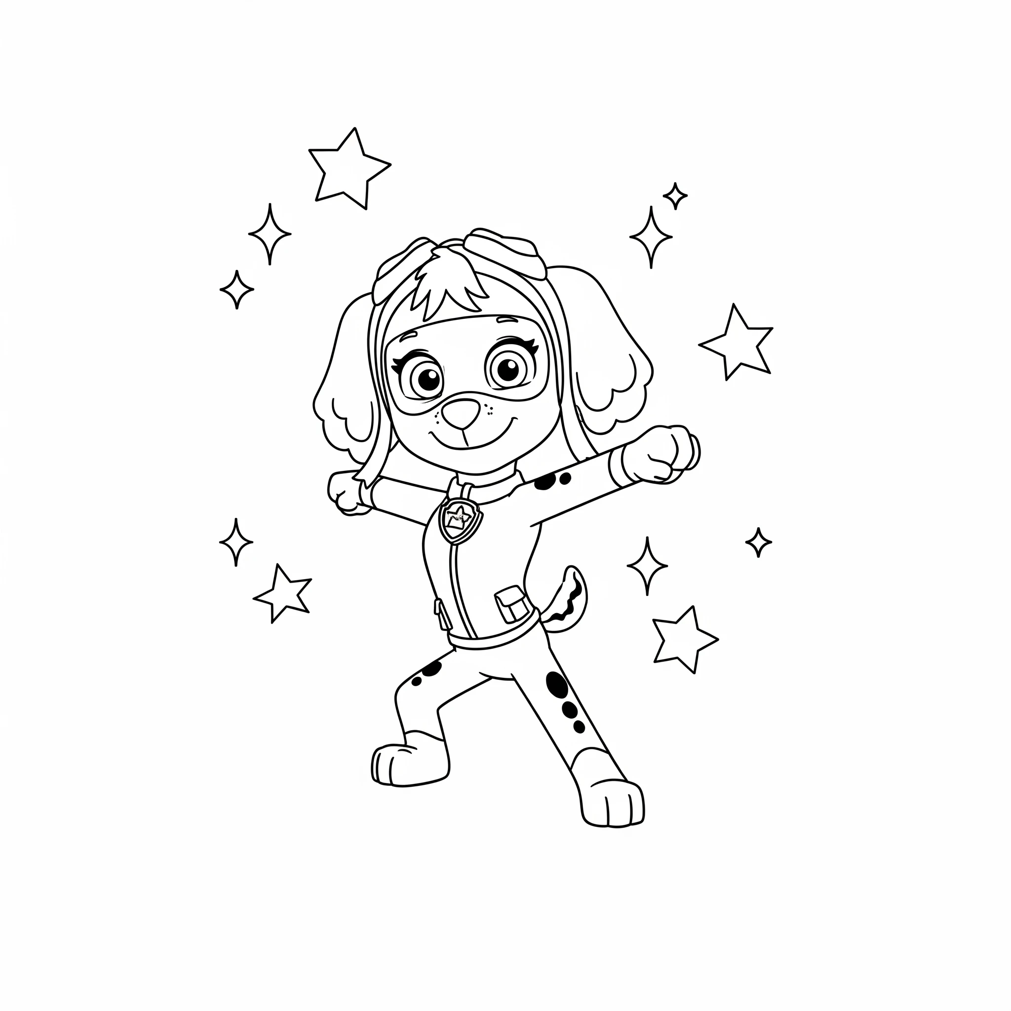 desenho da Skye Patrulha Canina para colorir