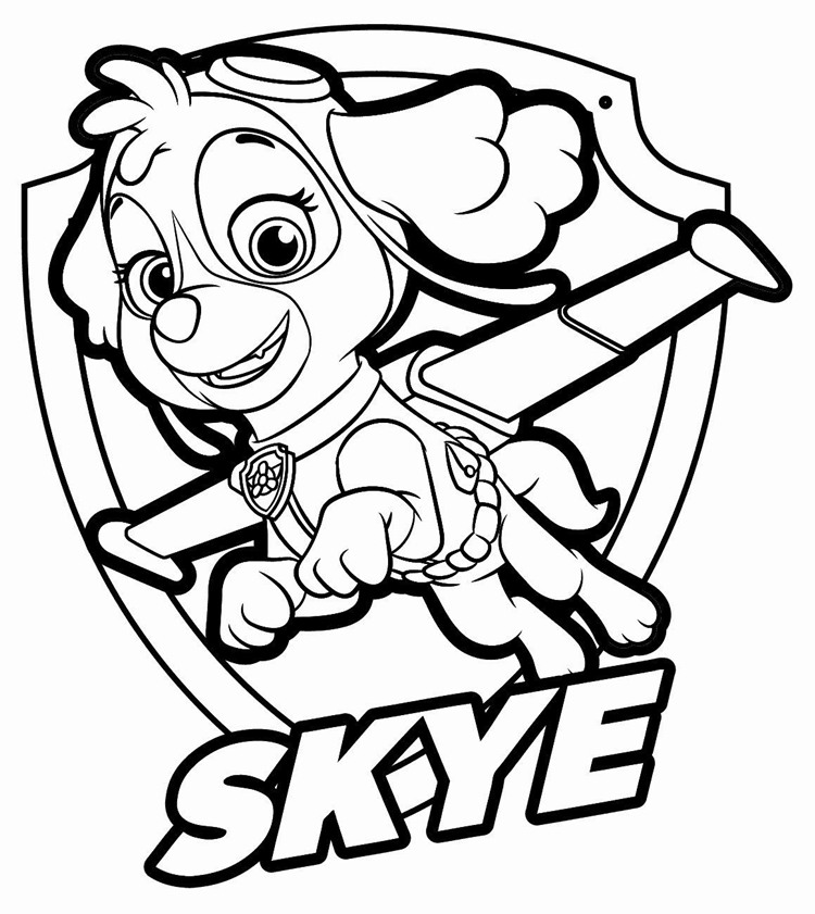 Skye Patrulha Canina para pintar