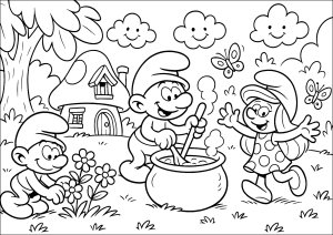 desenhos dos smurfs para imprimir