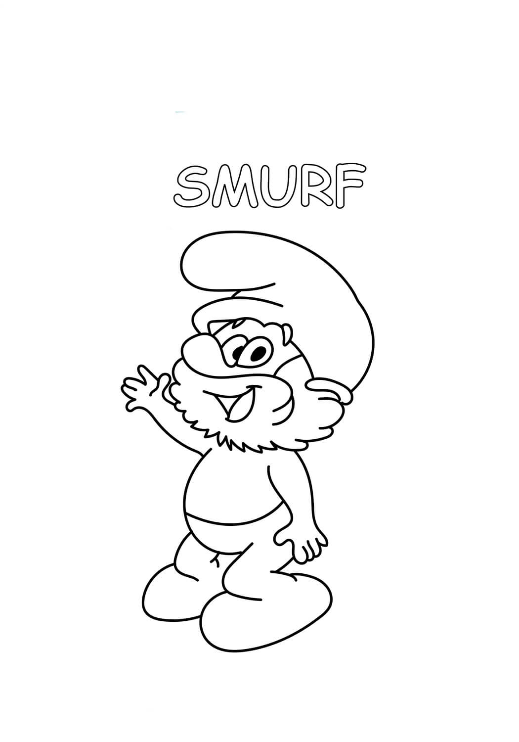 desenhos da smurfette para colorir