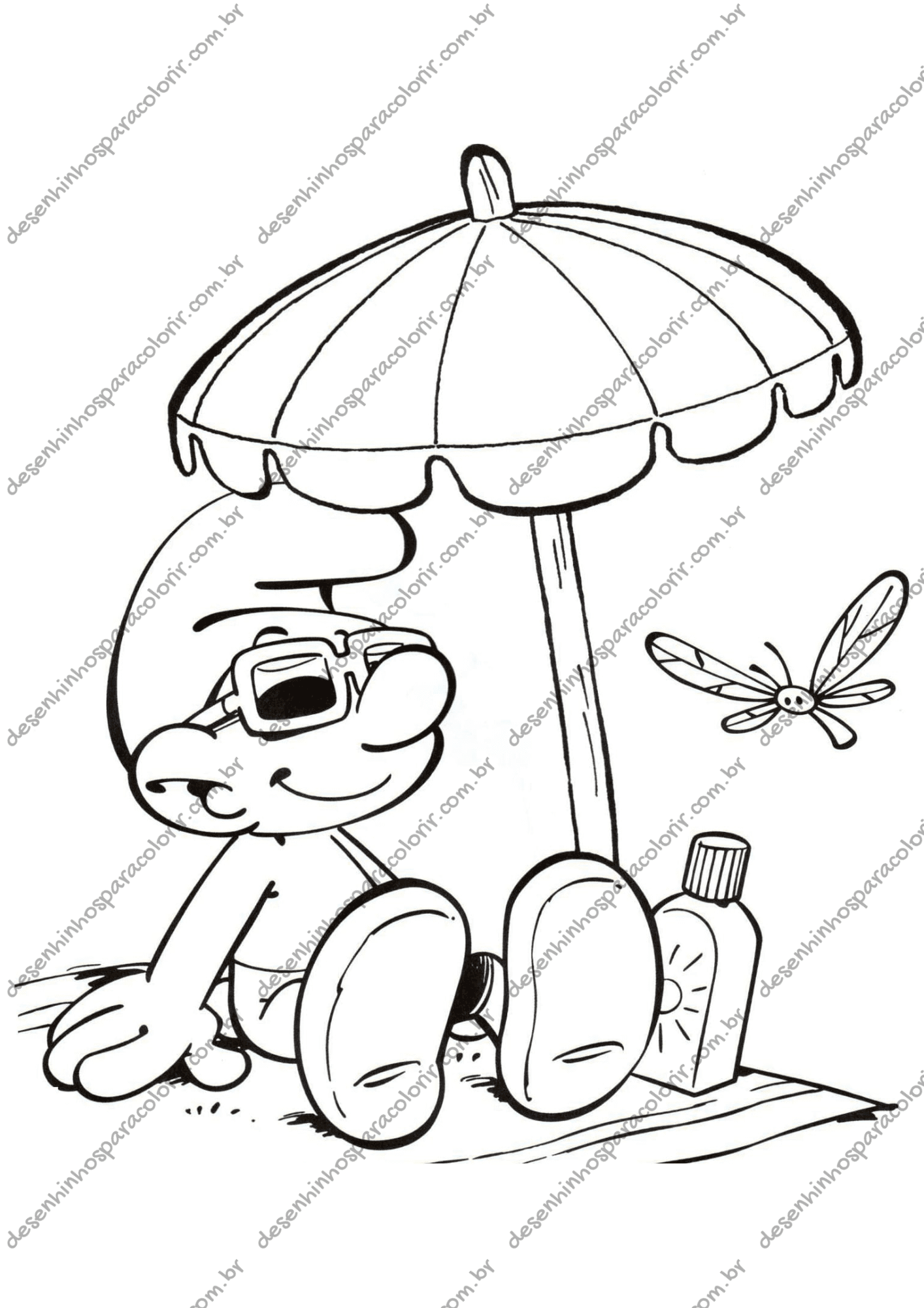 desenhos do papai smurf para colorir