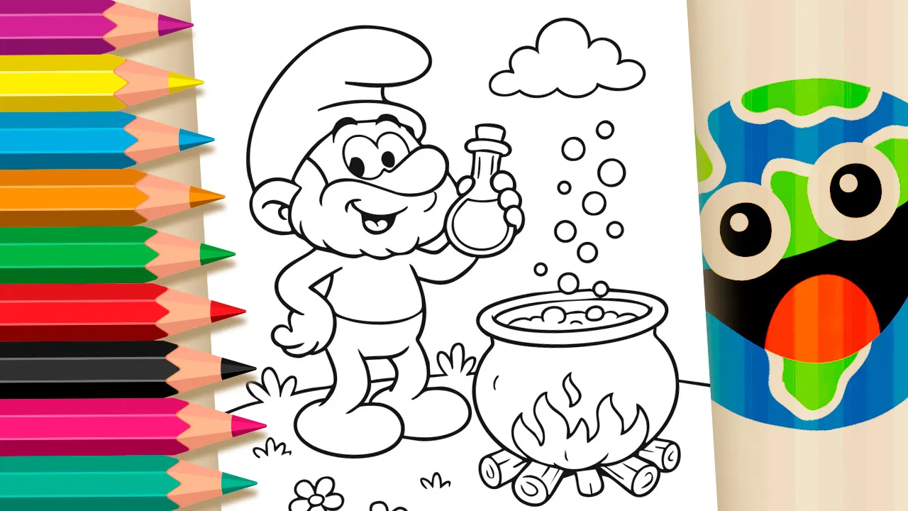 colorir personagens smurfs