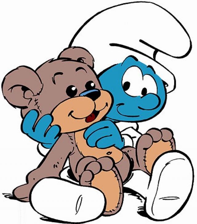 papel de parede smurfs para colorir