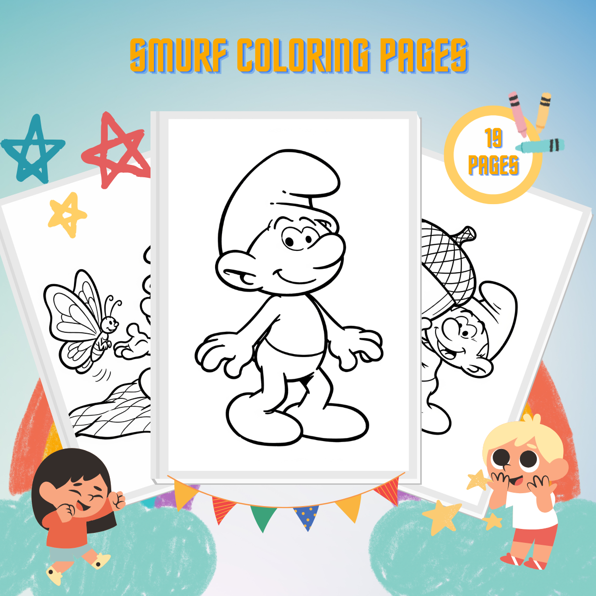 moldes de smurfs para pintura
