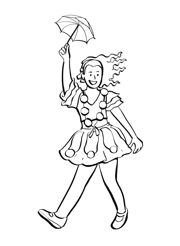 desenhos de frevo para colorir