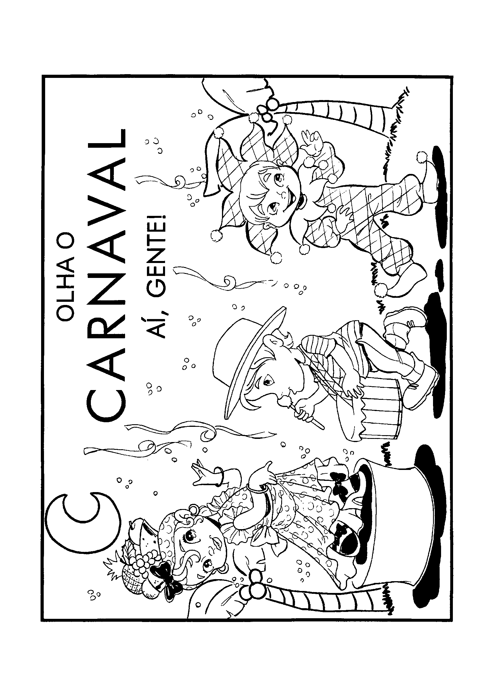 colorir carnaval escolar