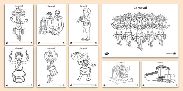 desenhos de blocos de carnaval para colorir