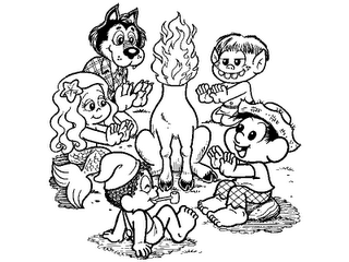 desenho folclore para pintar