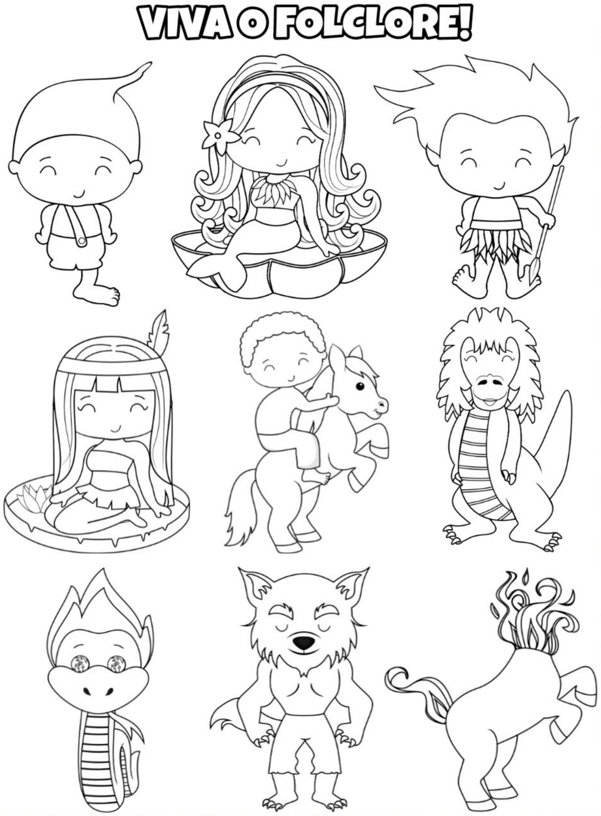 Iara desenho para imprimir
