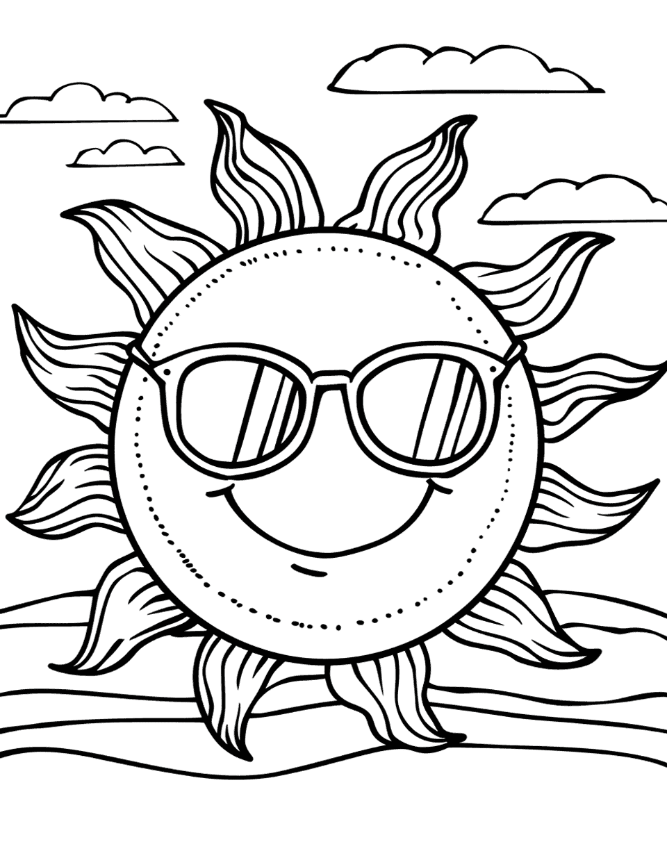 desenho de sol fácil para crianças