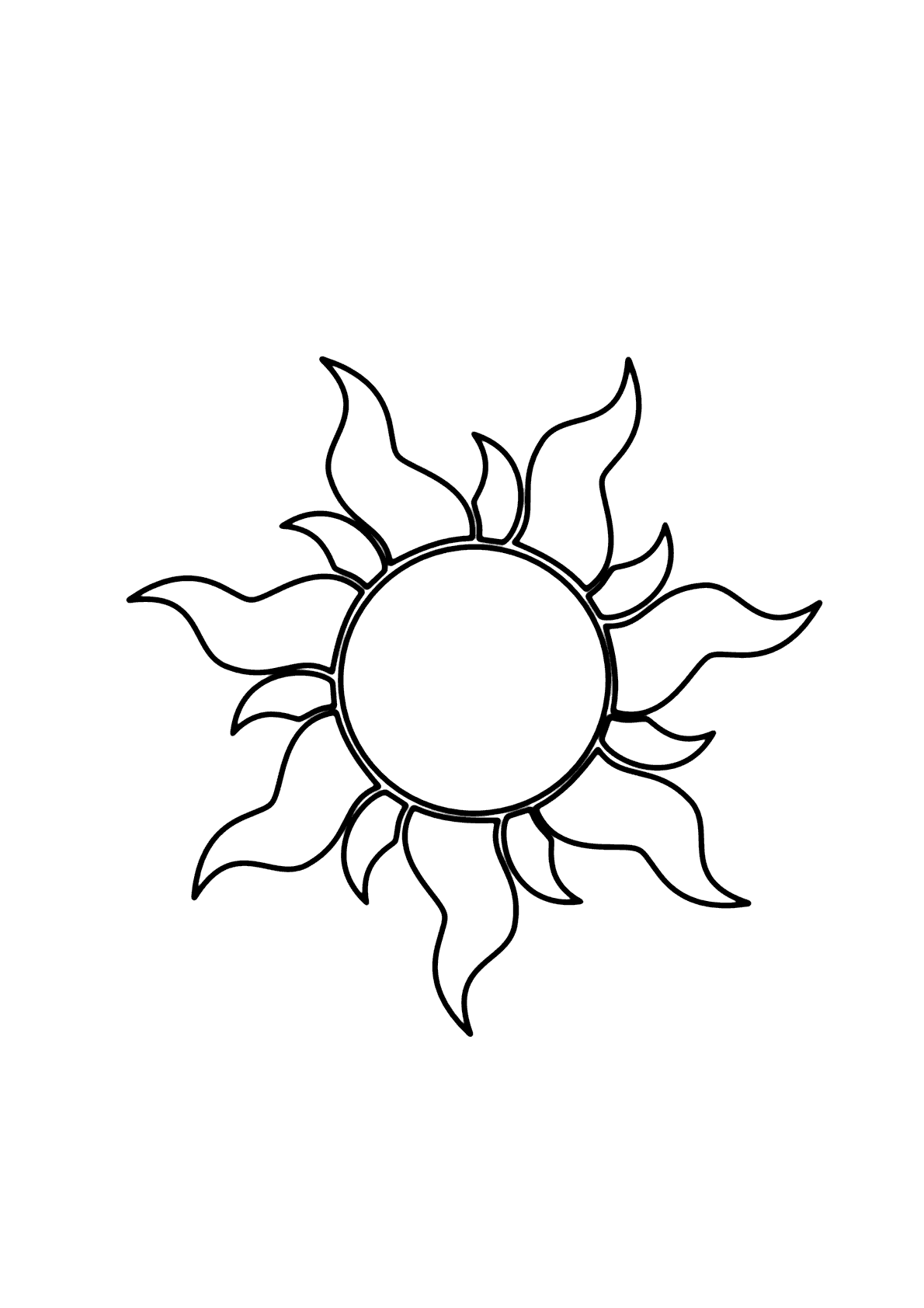 desenho de sol fácil para crianças