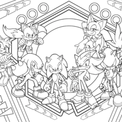 sonic e turma para pintar