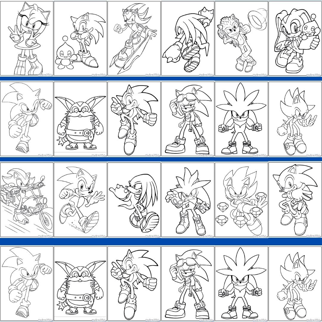 imagens do sonic para colorir