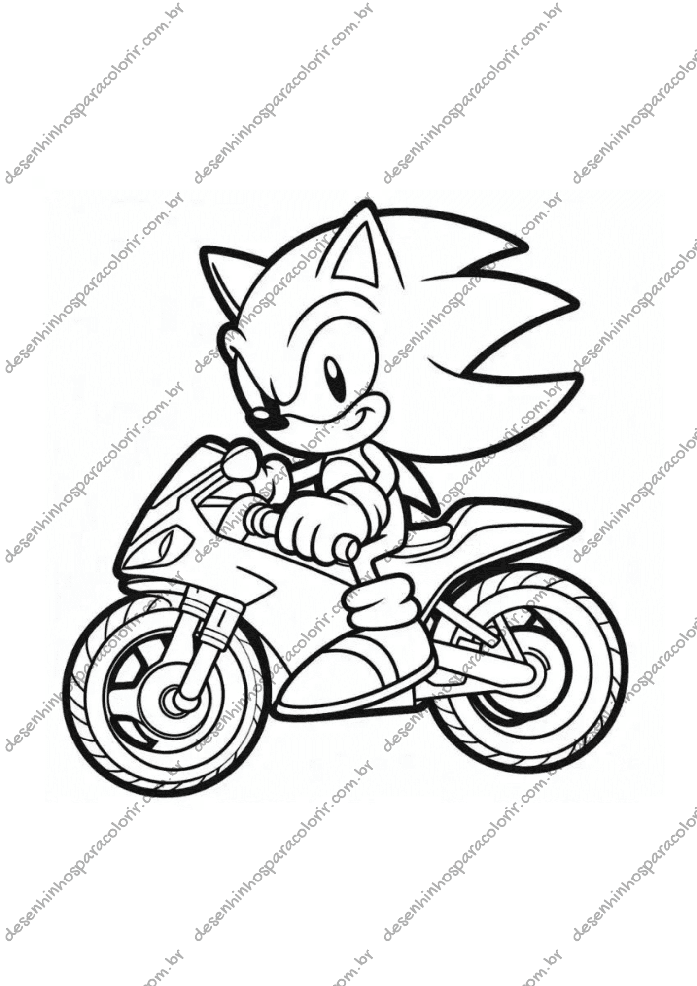 sonic e turma para pintar