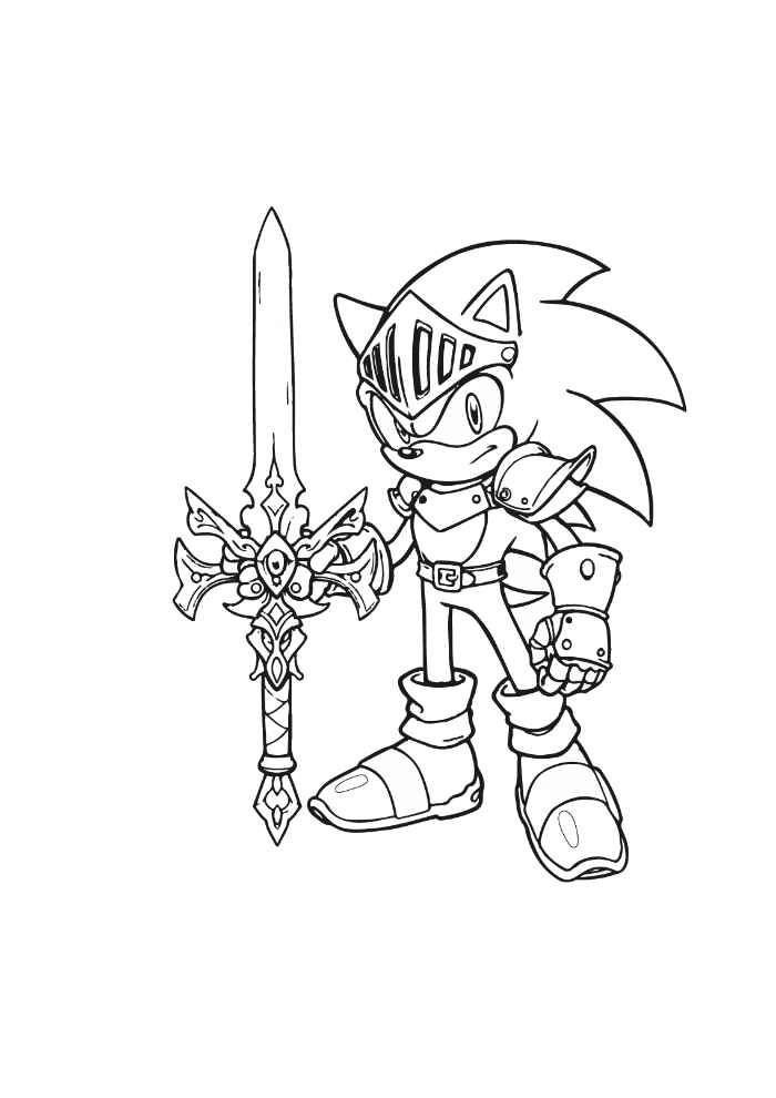 sonic no filme para colorir