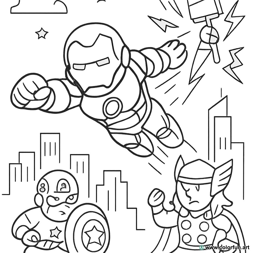 personagens marvel para colorir grátis