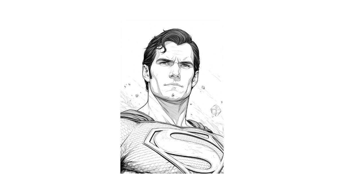 desenho do super homem para pintar