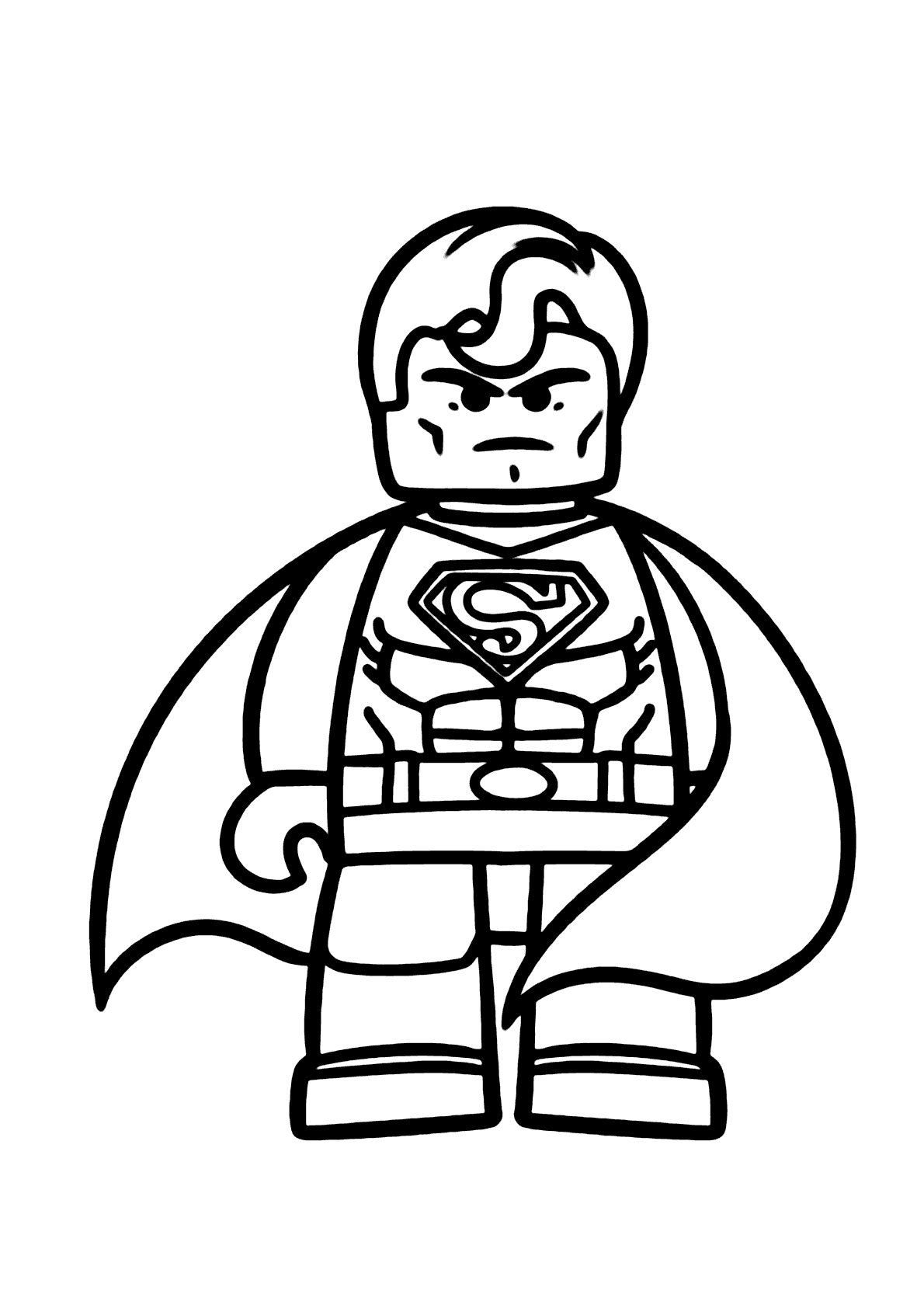 super homem vs vilão para colorir