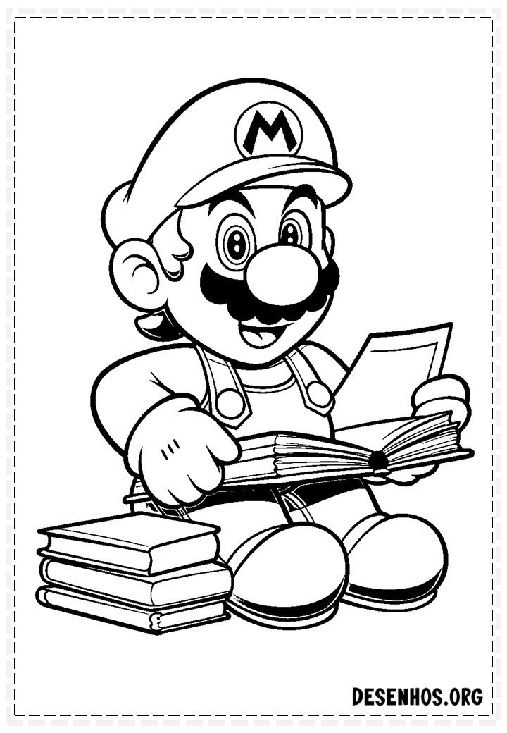 desenhos do mario bros para pintar