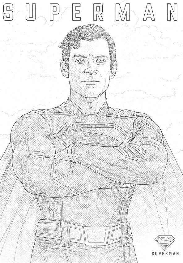 desenho do superman em ação