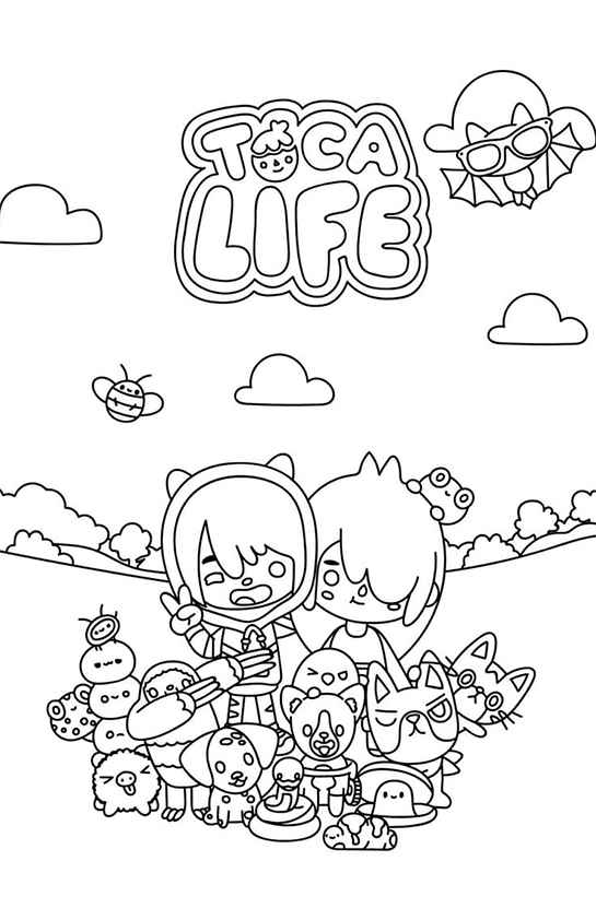 avatar toca life world para colorir