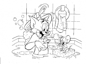desenhos animados tom e jerry para colorir