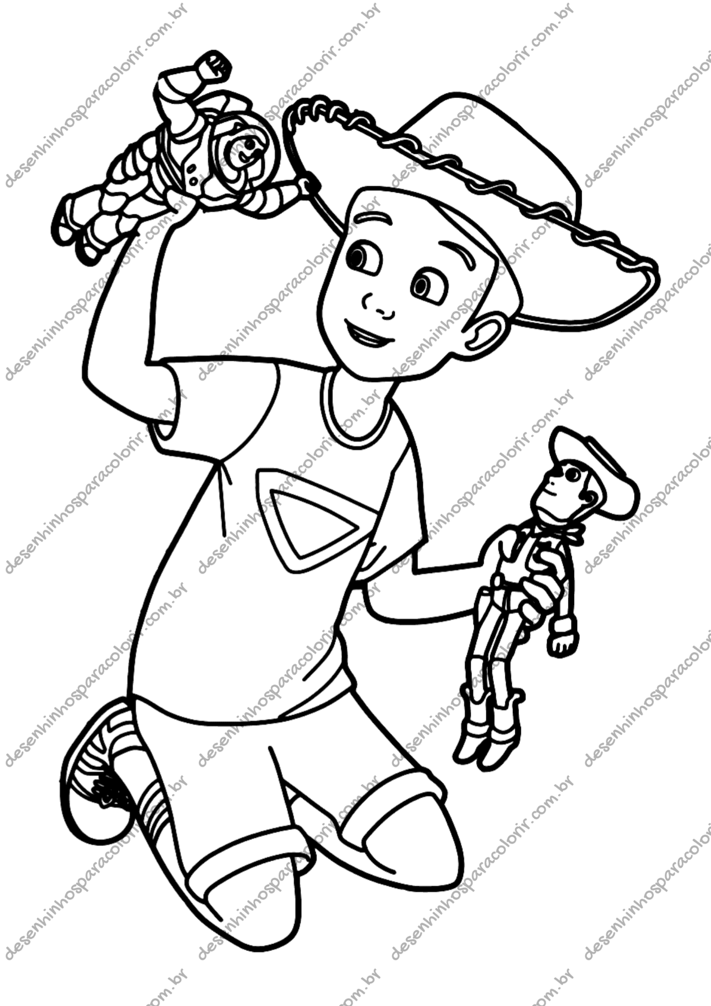 desenhos toy story 4 para colorir