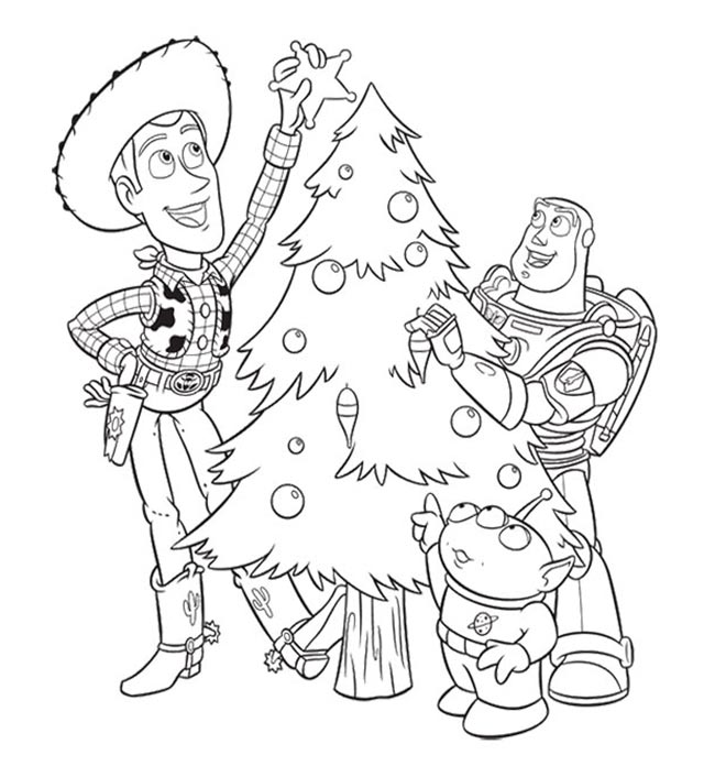 páginas para colorir toy story