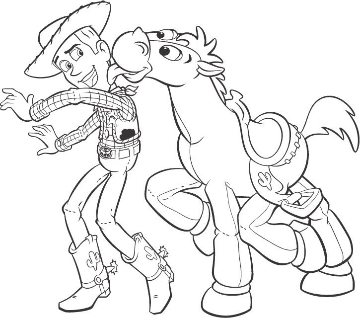 páginas para colorir toy story