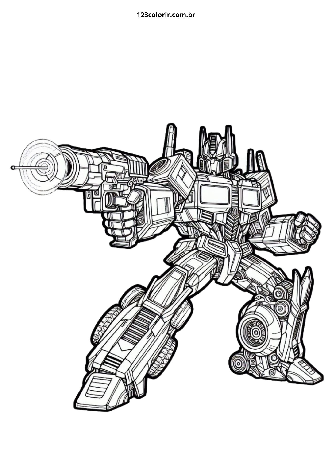 optimus prime para colorir