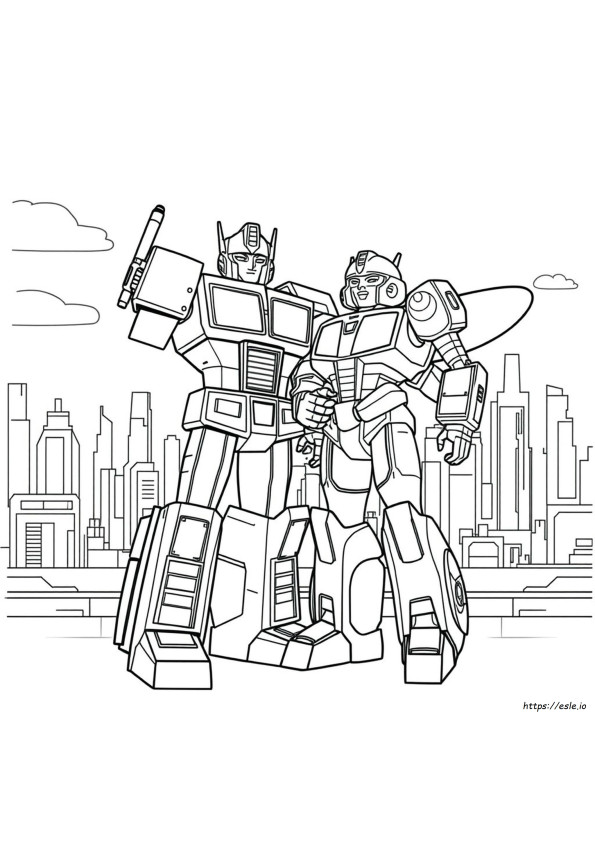 Bumblebee modo carro para colorir