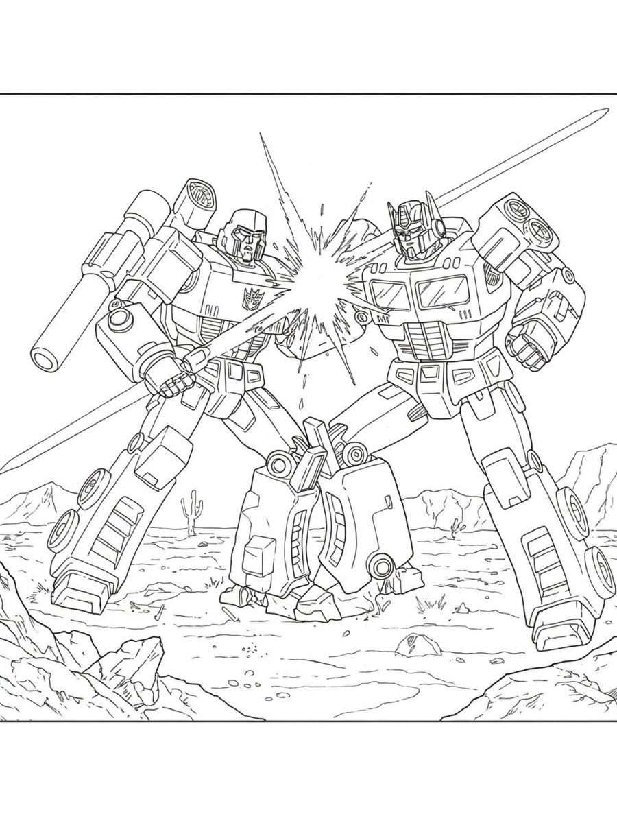 desenho Optimus Prime robô