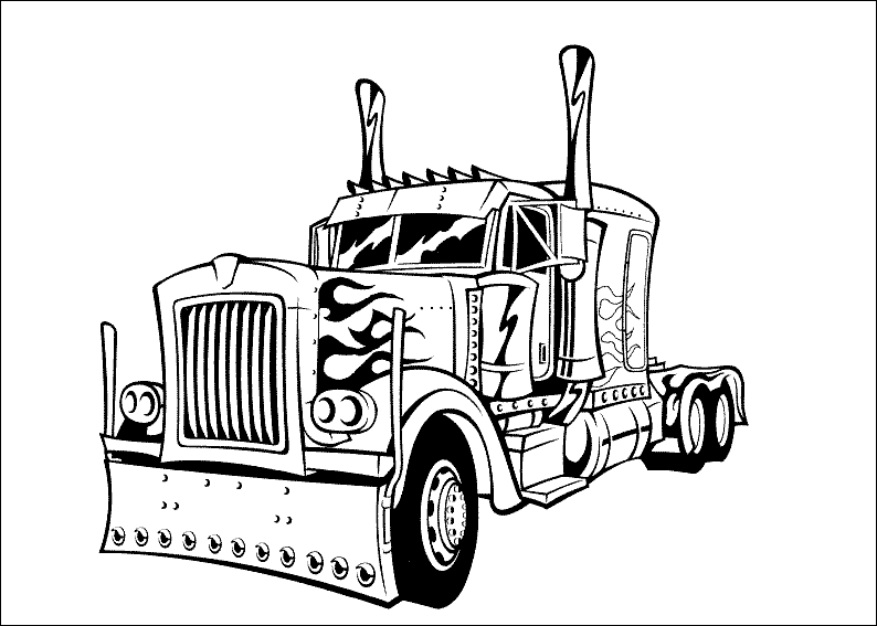 desenho Optimus Prime robô