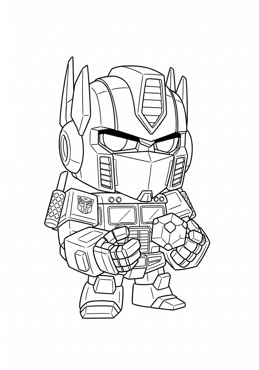 desenho Optimus Prime em PDF