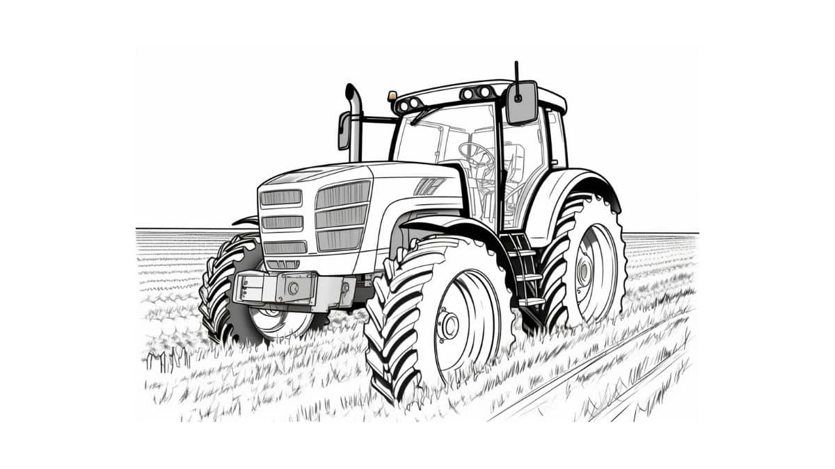 desenho de trator simples