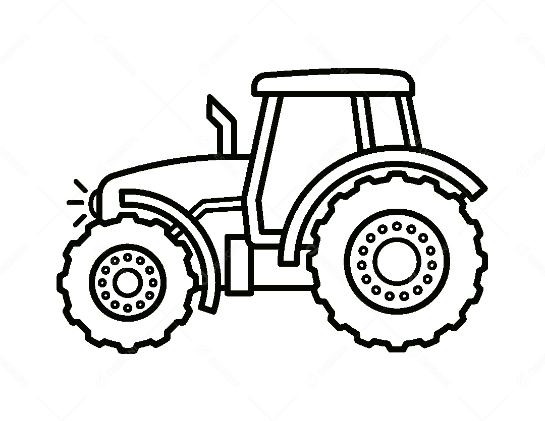 desenho de trator de esteira