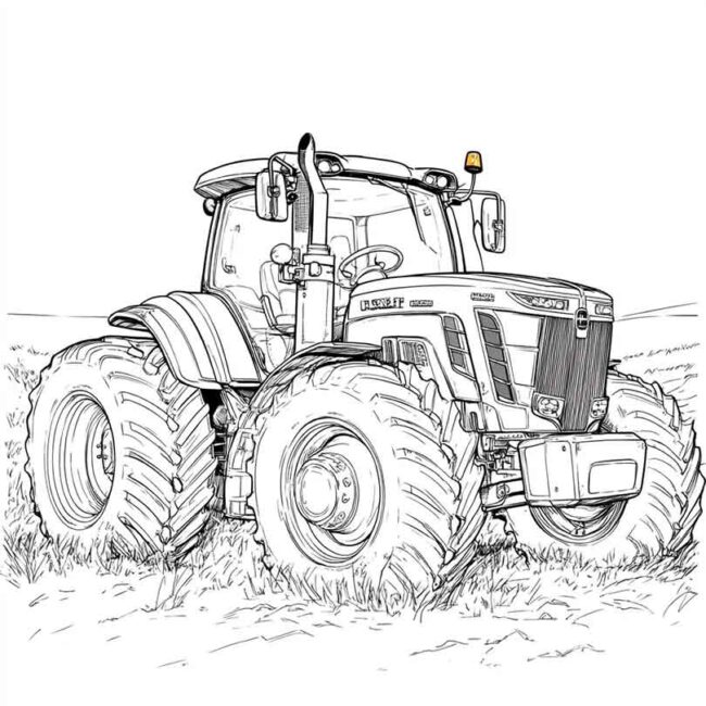 desenho trator John Deere para imprimir